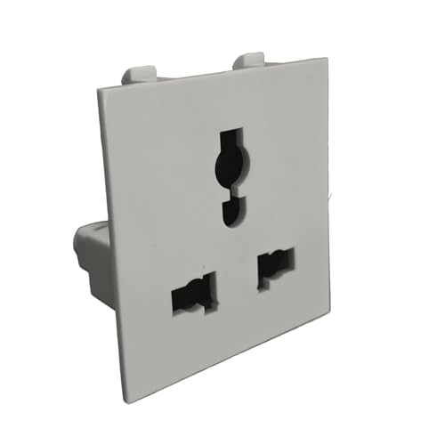 smarteefi 6A Universal Socket | Compatible with ROMA modular plates & Smarteefi Modular Smart Switch Boards | Kids Safety Shutter | US, AUS, UK, Europe and other major countries Plug support (White) - Image 2