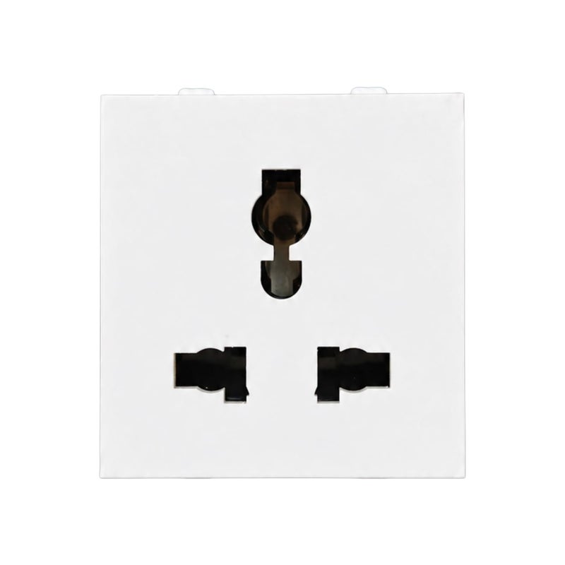 smarteefi 6A Universal Socket | Compatible with ROMA modular plates & Smarteefi Modular Smart Switch Boards | Kids Safety Shutter | US, AUS, UK, Europe and other major countries Plug support (White) - Image 4