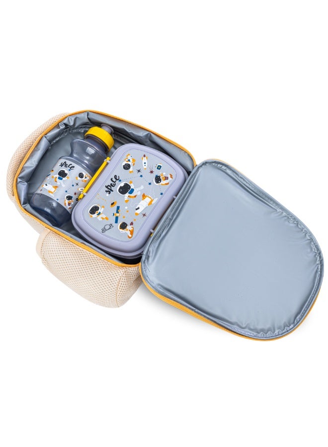 Nova kids Nova Kids Lunch Bag Combo w/ Lunch Box and Water Bottle - Astronauts Yellow  - Image 2