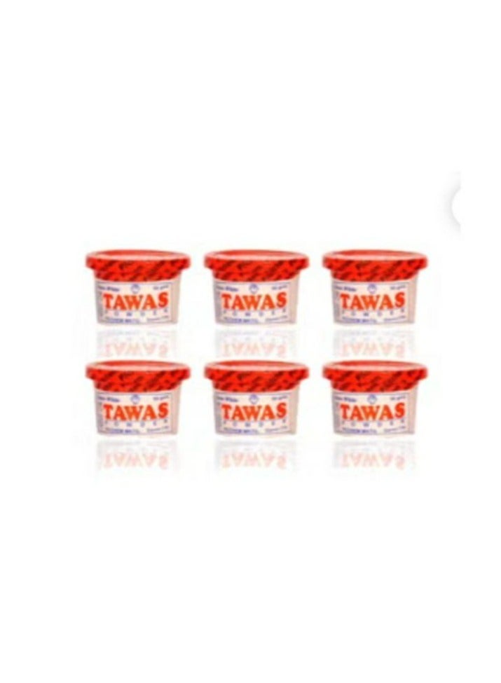 Snow White Tawas Deodorant Powder 6 Pieces 50g
