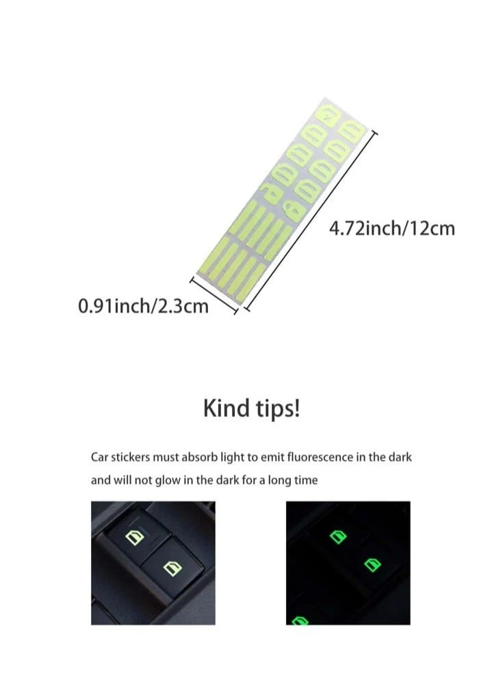 Car Window Switch Sticker, Fluorescent Light - Image 5