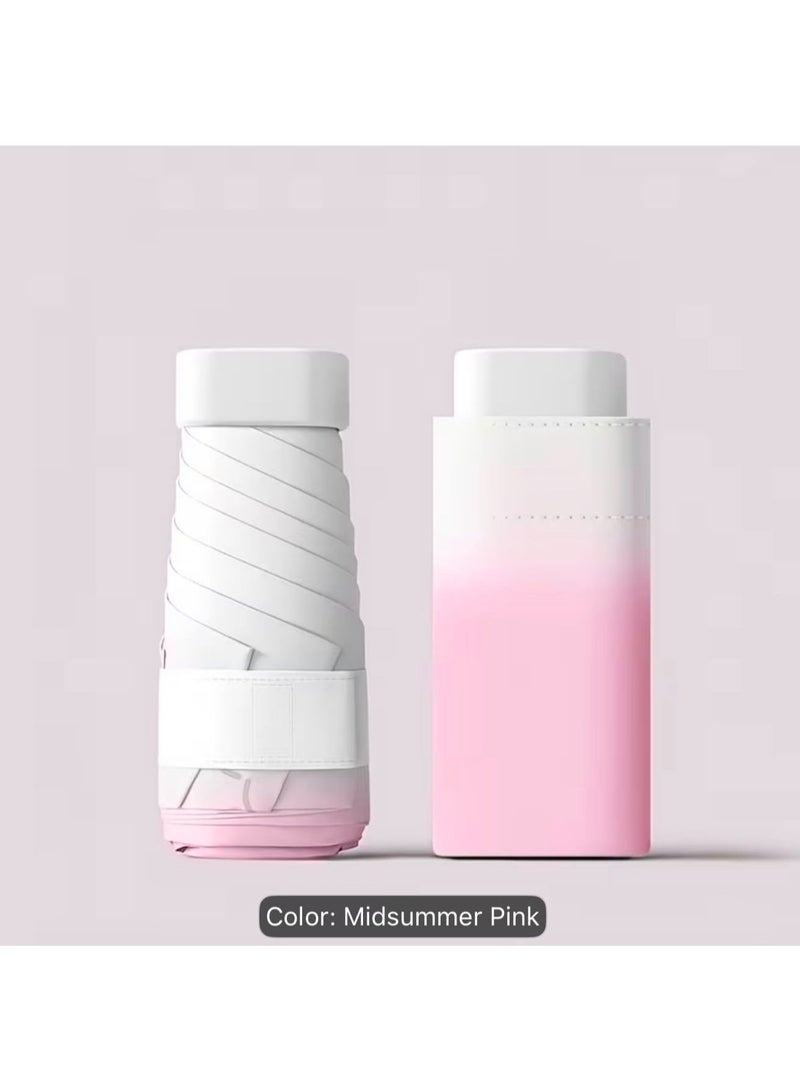 Compact Portable Sun Umbrella with Gradient Color - Midsummer Pink - Image 1