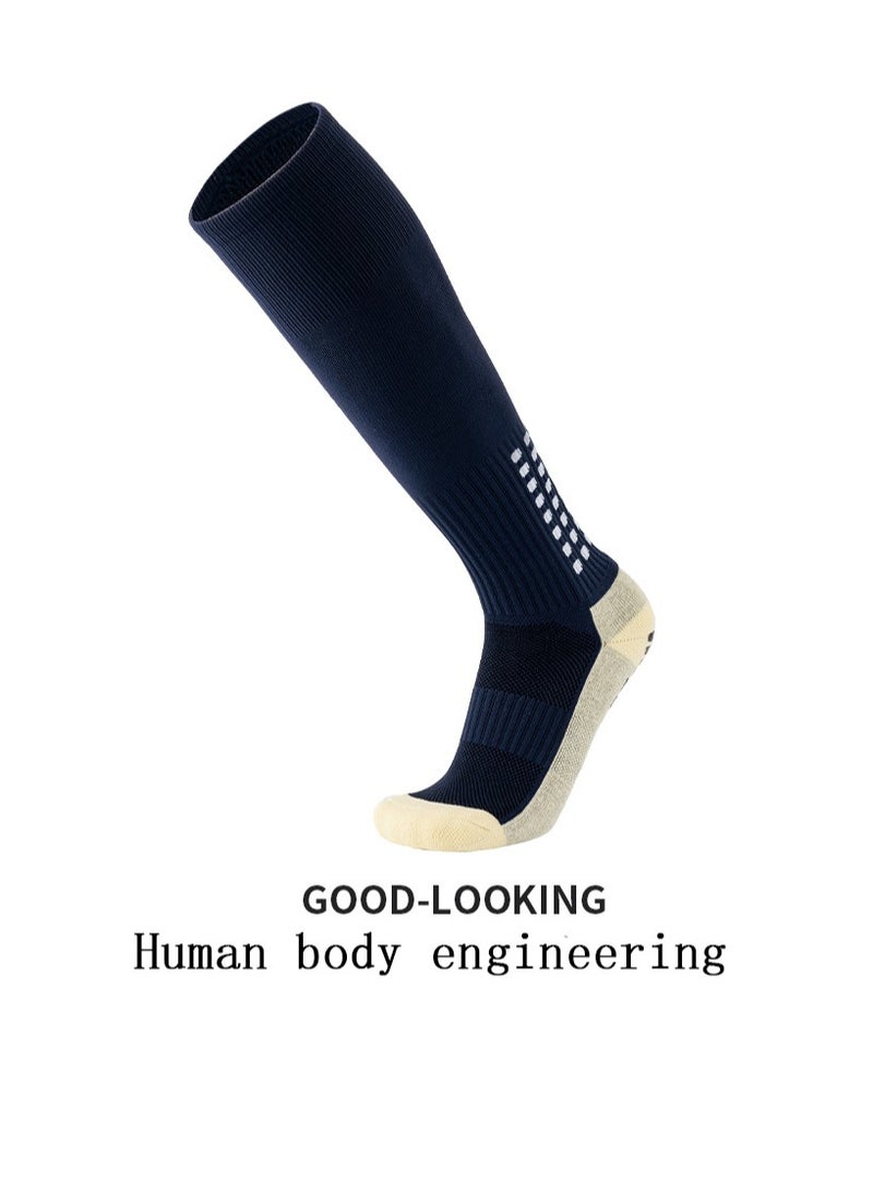 Generic Adult Men's Skid proof Soccer and Basketball Socks,Black  - Image 2
