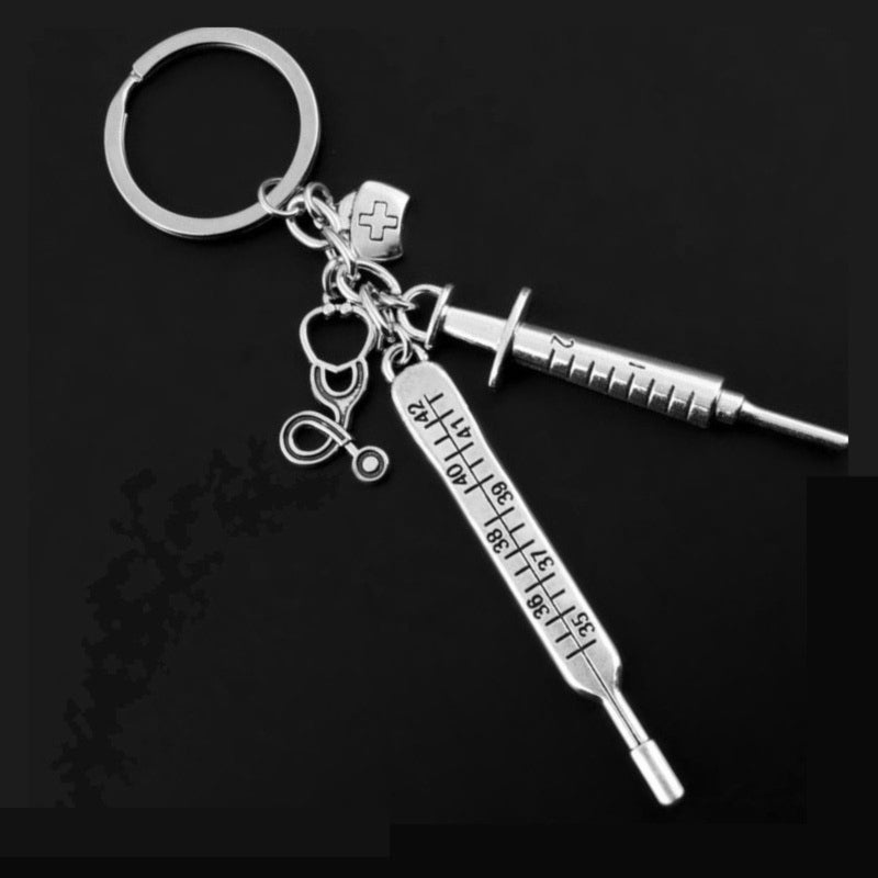 Medical Gift Keychain Lightweight 30g Jewelry Alloy Doctor Keychain - Silver Charm Appreciation Gift for Medical Professionals - Image 5
