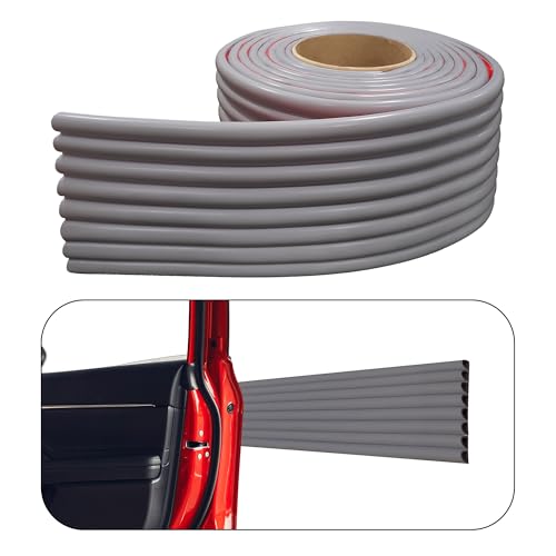 Rubber Bond Garage Wall Protectors - 4in x 12ft Strong Self-Adhesive Rubber Bumper Protectors for Garage Walls - Waterproof and Anti-Scratch Garage Wall Protector for Car Doors (Grey) - Image 1