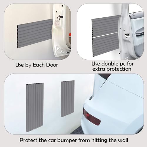 Rubber Bond Garage Wall Protectors - 4in x 12ft Strong Self-Adhesive Rubber Bumper Protectors for Garage Walls - Waterproof and Anti-Scratch Garage Wall Protector for Car Doors (Grey) - Image 4