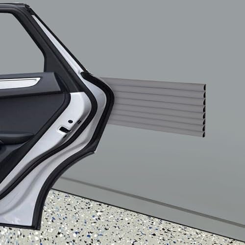 Rubber Bond Garage Wall Protectors - 4in x 12ft Strong Self-Adhesive Rubber Bumper Protectors for Garage Walls - Waterproof and Anti-Scratch Garage Wall Protector for Car Doors (Grey) - Image 3