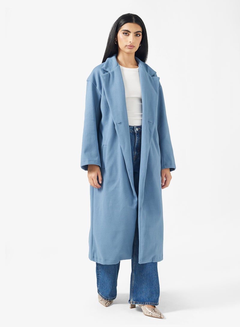 ايلا معطف متوسط الطول بياقة مطوية - Image 1