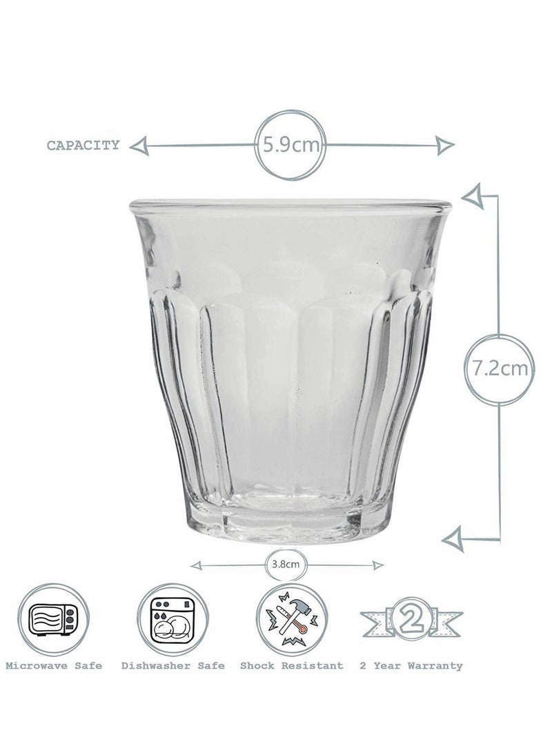 Y&D Glass Espresso Cups 2 Pack 90ml Drinking Glasses - Clear Glass Juice Glasses Water Coffee Camping Portable Cup  - Image 2