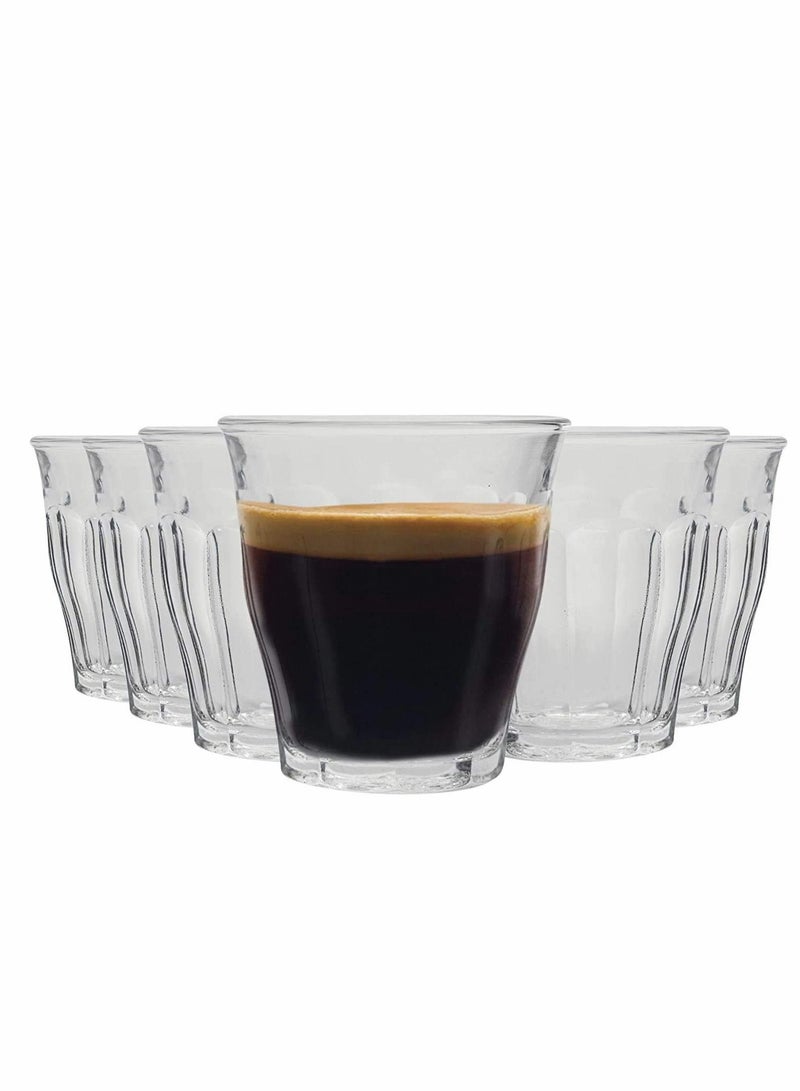 Y&D Glass Espresso Cups 2 Pack 90ml Drinking Glasses - Clear Glass Juice Glasses Water Coffee Camping Portable Cup  - Image 1