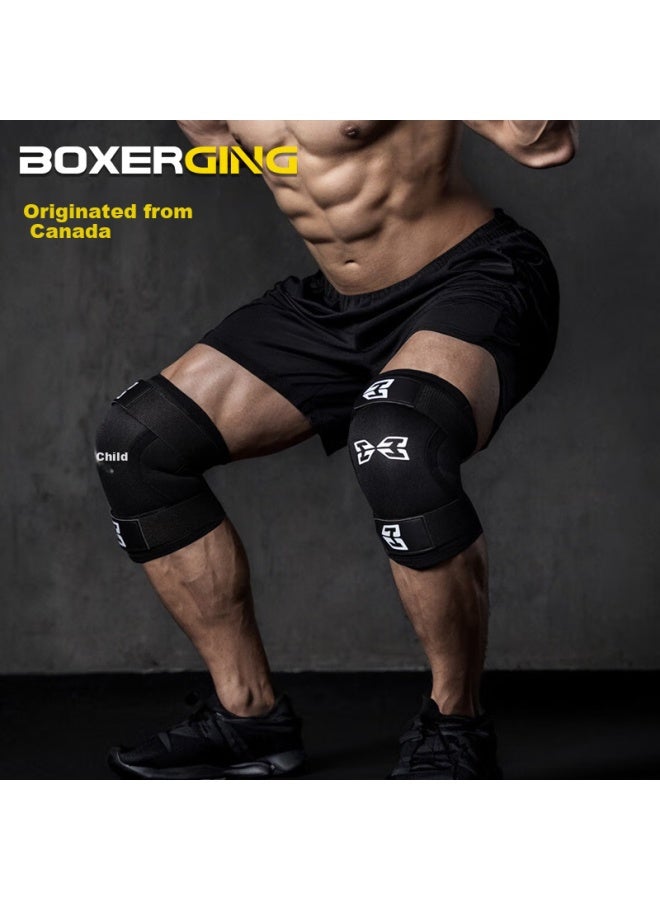 Gingpai Sport Knee Brace For Men, Squat Equipment Training, Compression Fitness Strength Leg Exercises, Powerlifter Knee Wrap, Black, Size L - Image 2