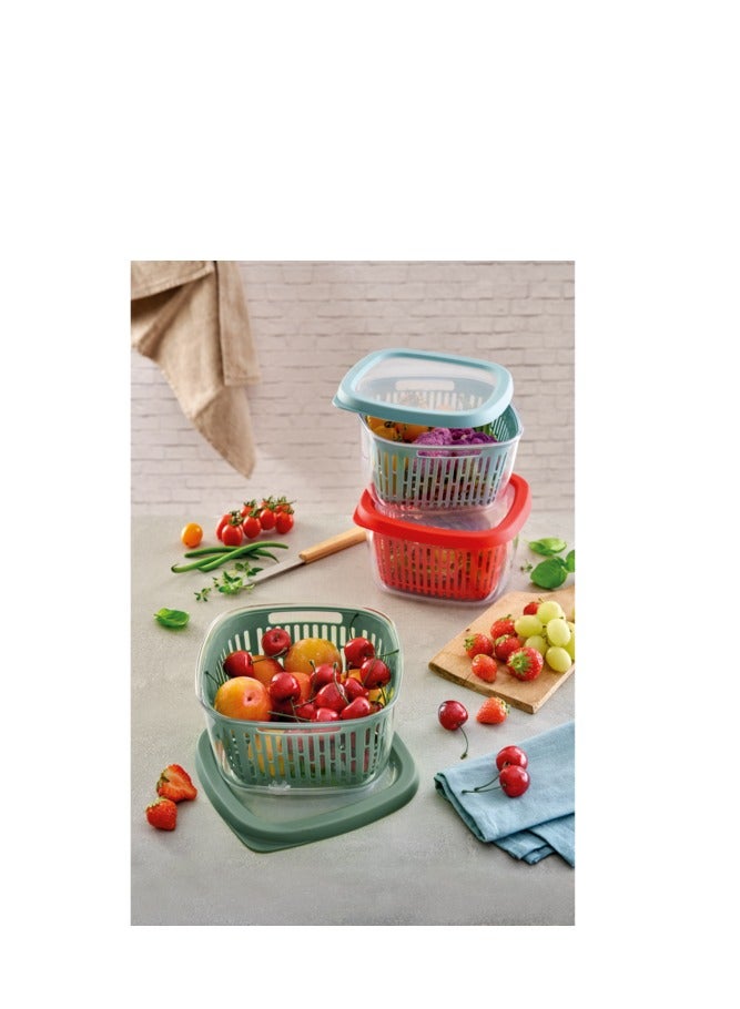 Snips Space Saving Compact Aroma Keeper Green and Clear 1.5 L 000766 - Image 2