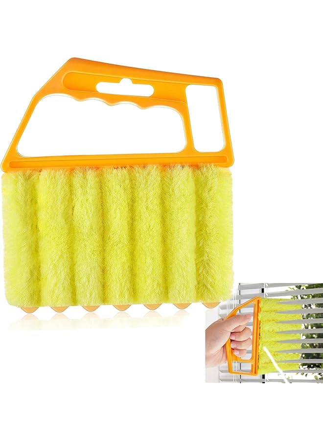 PROMASS Blind Cleaner Duster Tool, 7 Finger Dusting Cleaner Tool, Washable Mini Cleaner Brush, Hand Held Cleaner Tool for Wood Blinds Mini Duster Brush Blind Dust Cleaner Shades Brush Window - Image 1