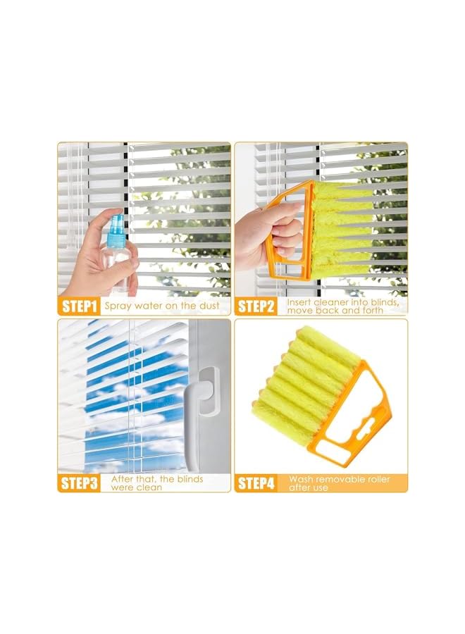 PROMASS Blind Cleaner Duster Tool, 7 Finger Dusting Cleaner Tool, Washable Mini Cleaner Brush, Hand Held Cleaner Tool for Wood Blinds Mini Duster Brush Blind Dust Cleaner Shades Brush Window - Image 5