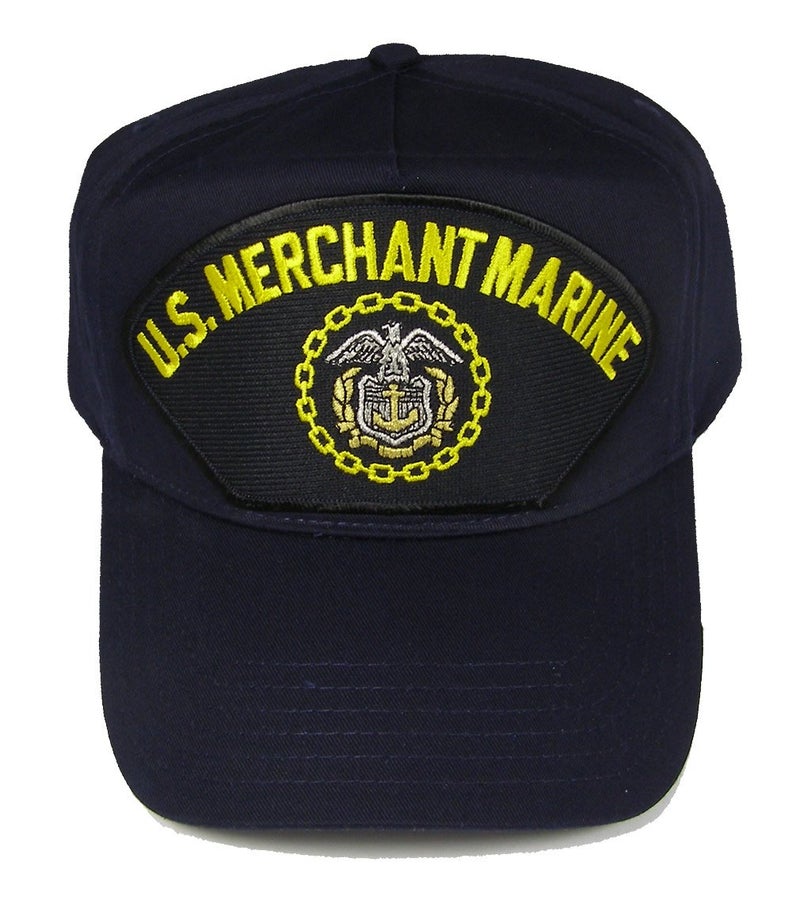 EC U.S. Merchant Marine W/Logo HAT - Navy Blue - Veteran Owned Business - Image 3
