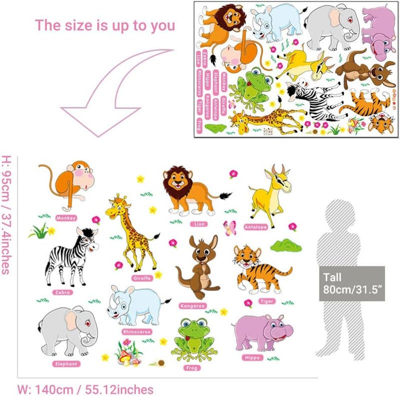 BPA Animal Wall Sticker for Kids Room - Image 2