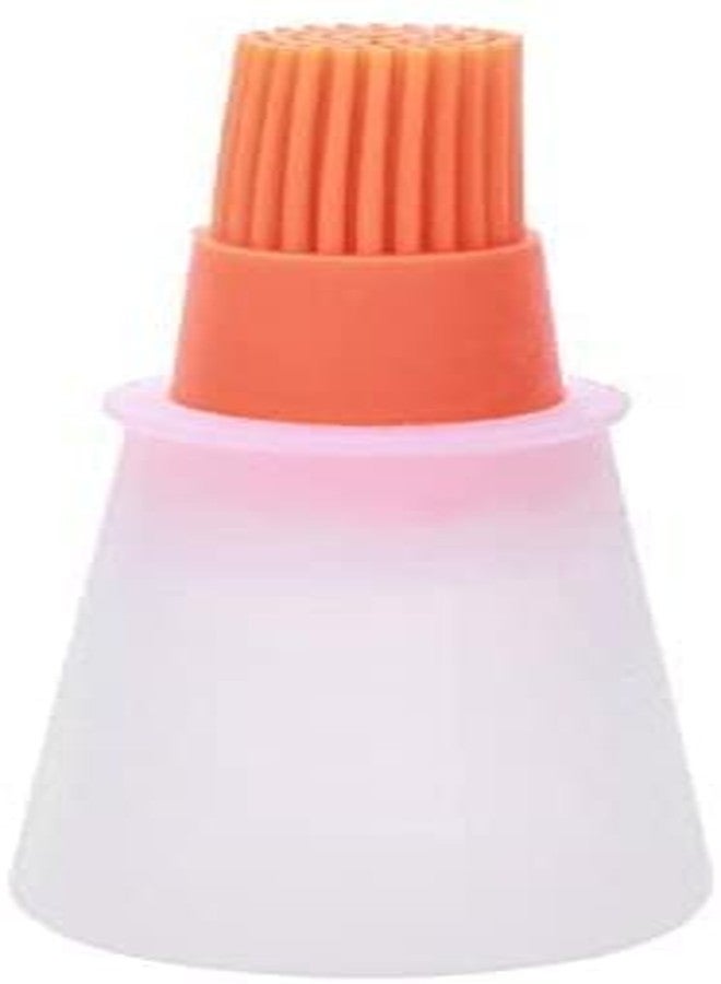 Tendula BBQ/Pastry Basting Brushes,Silicone Cooking Grill Barbecue Baking Pastry Oil/Honey/Sauce Bottle Brush, Orange - Image 1