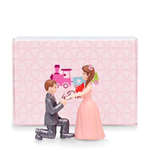 iDream Proposing Guy Resin Showpiece - Romantic Couple Miniature Gift for Girlfriend, Wife or Valentines Day Celebration (Pink) - Image 3