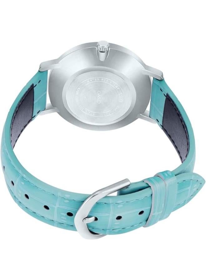 Casio LTP-VT01L-1BUDF Leather Round Analog Water Resistant Watch for Women - Image 4