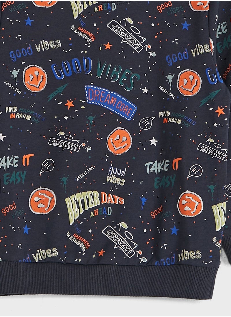 NAME IT - Kids Slogan Sweatshirt - Image 1