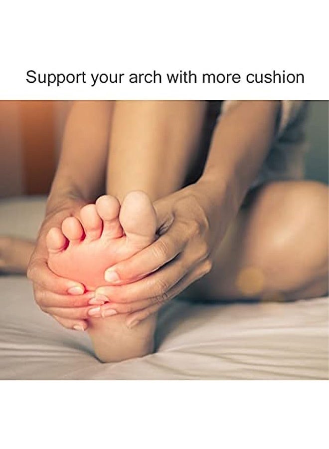 إم إكس إن 3 أزواج من أحذية دعم القوس، وبطانيات التهاب الفاشي المستوي، وبطانيات قوس القدم اللاصقة للأقدام المسطحة مع وسادة دعم الكعب لألم القدم وضغط الراحة - Image 5
