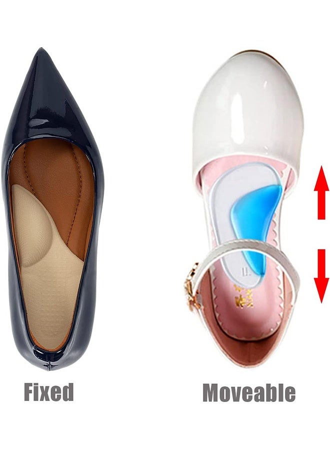 إم إكس إن 3 أزواج من أحذية دعم القوس، وبطانيات التهاب الفاشي المستوي، وبطانيات قوس القدم اللاصقة للأقدام المسطحة مع وسادة دعم الكعب لألم القدم وضغط الراحة - Image 3