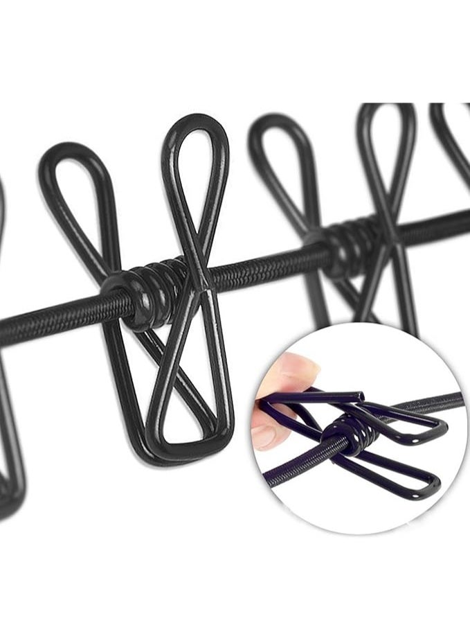 Retractable Portable Clothesline for Travel, Clothing line with 12 Clothes Clips, for Indoor Laundry Drying line, Outdoor Camping Accessories - Image 4