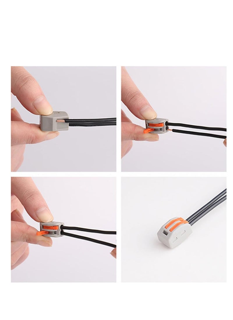 ECVV ECVV 60PCS Lever Wire Connectors, Electrical Connector Conductor Compact Wire Connector for Quick Connect (30*PCT-212, 20*PCT-213,10*PCT-215)  - Image 2