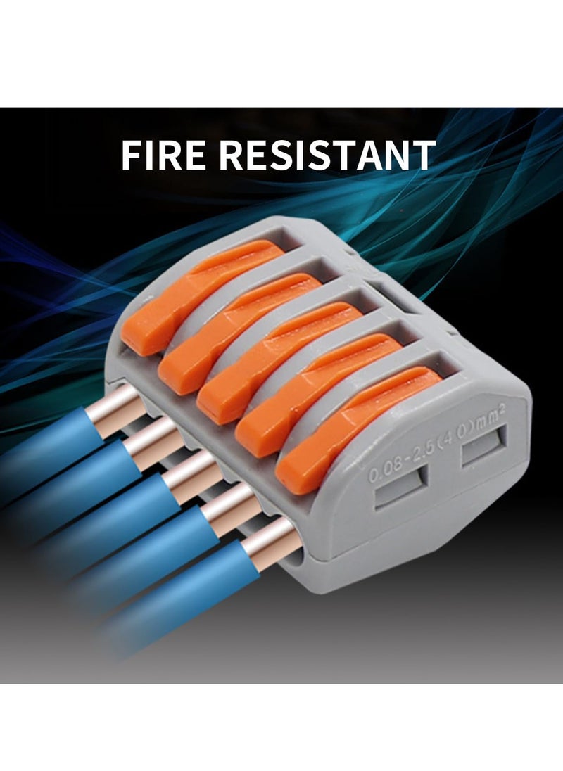 ECVV ECVV 60PCS Lever Wire Connectors, Electrical Connector Conductor Compact Wire Connector for Quick Connect (30*PCT-212, 20*PCT-213,10*PCT-215)  - Image 3