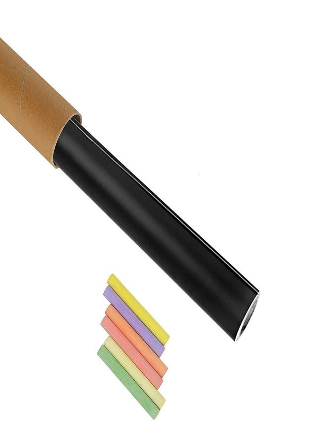 TimeTech Matt Vinyl Black Board Large Size Stickers Home Decor with 5 Dustless Colourful Long Chalk Blackboard Size 3x5ft (Black) - Image 3