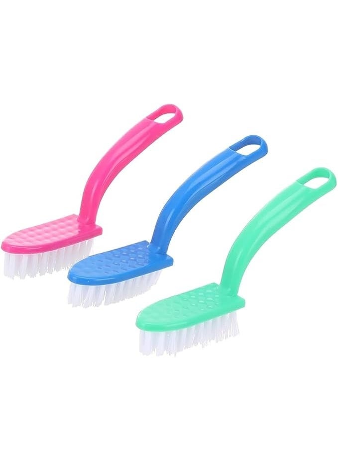 3 Piece Plastic Brush Set - Kitchen Cleaning Brush - Cleaning Fish Vegetables Kitchen Tools - Color may vary - Image 1