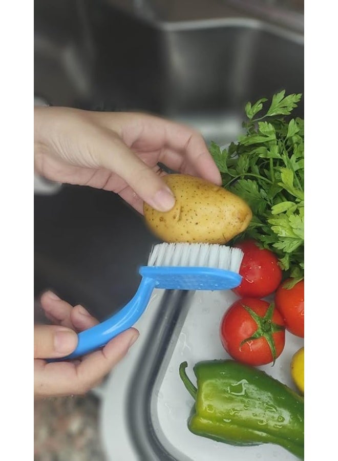 3 Piece Plastic Brush Set - Kitchen Cleaning Brush - Cleaning Fish Vegetables Kitchen Tools - Color may vary - Image 5