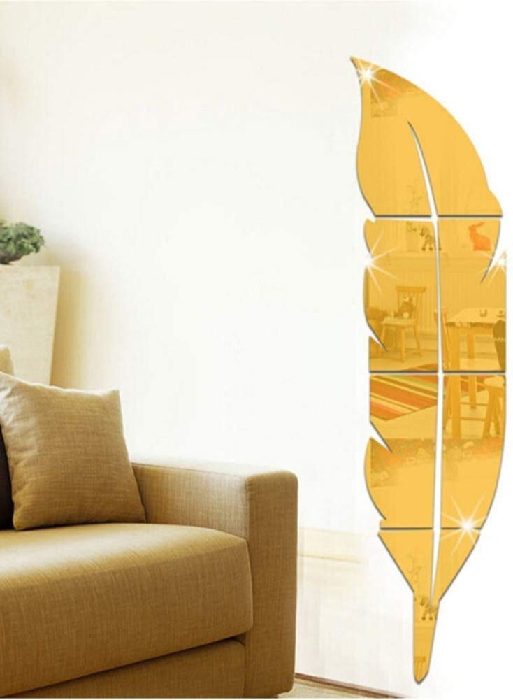 Roman Gifts Mirror Wall Decor Wall Stickers 3D Leaf Mirror Decal Mirror Wall Art Accents Acrylic Mural Peel & Stick Removable DiY - Image 2