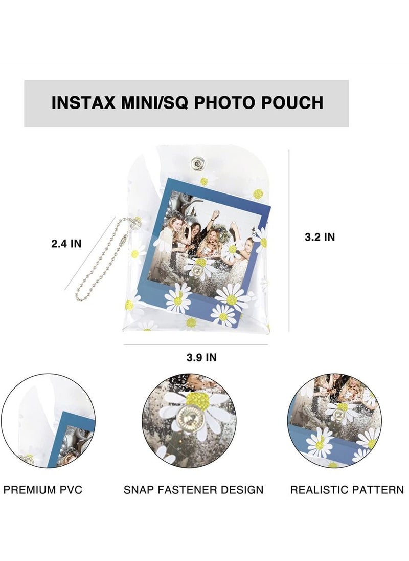 Y&D for Fujifilm Instax Mini 11 Instant Film Camera Case Protective Bag with Adjustable Shoulder Strap and Daisy Mini/Square Photo Pouch (White Lace)  - Image 5