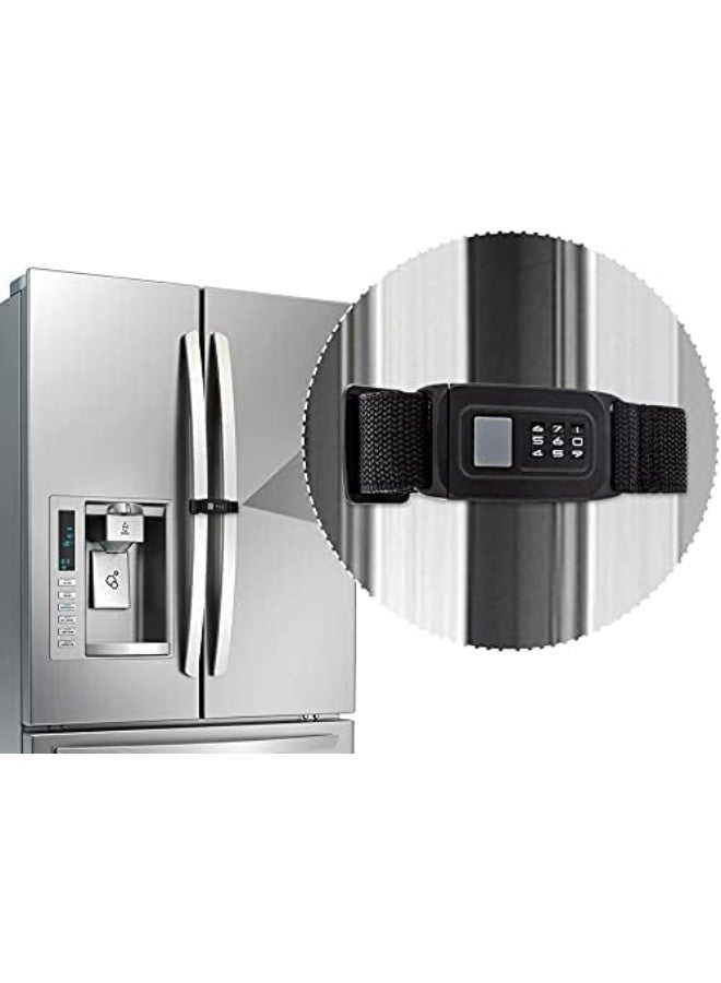 Veronica Child Safety Refrigerator Door Lock Multi-Functional French-Door Fridge and Cabinet Locks Multi Use Baby Kids Cabinets Latches (Long) - Image 1