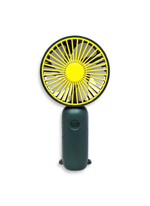 Mini handheld fan, cute design and colors, small size and easy to carry by hand or put in bag, equipped with USB rechargeable battery, on/off button, multiple air speeds, nice gift for kids and adults