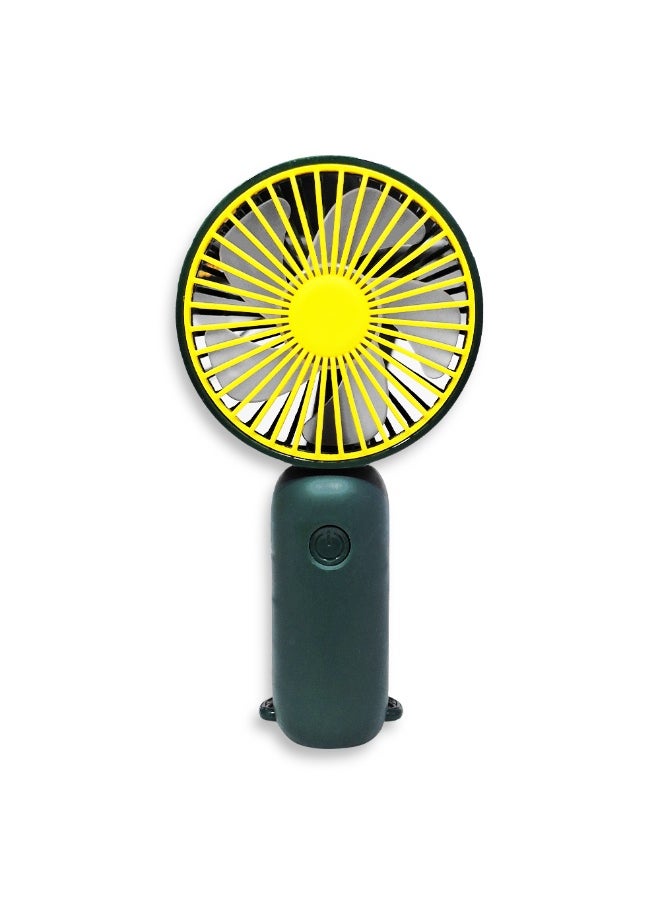 Generic - Mini handheld fan, cute design and colors, small size and easy to carry by hand or put in bag, equipped with USB rechargeable battery, on/off button, multiple air speeds, nice gift for kids and adults - Image 1