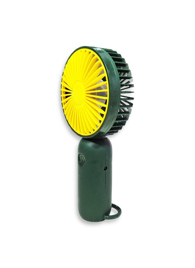 Generic - Mini handheld fan, cute design and colors, small size and easy to carry by hand or put in bag, equipped with USB rechargeable battery, on/off button, multiple air speeds, nice gift for kids and adults - Image 1