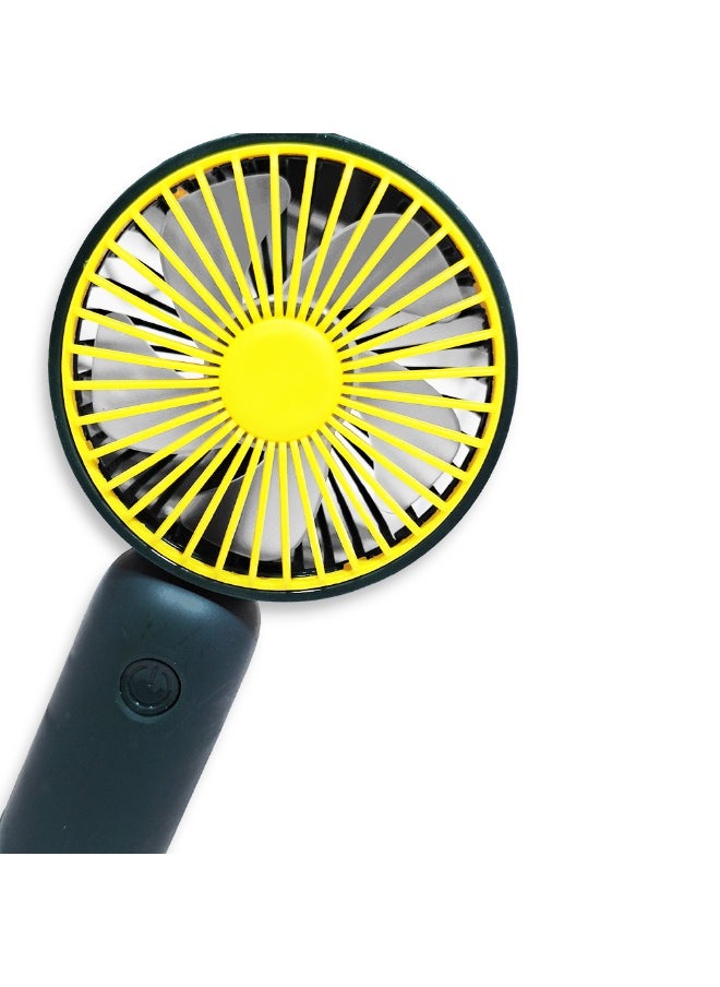 Generic - Mini handheld fan, cute design and colors, small size and easy to carry by hand or put in bag, equipped with USB rechargeable battery, on/off button, multiple air speeds, nice gift for kids and adults - Image 1