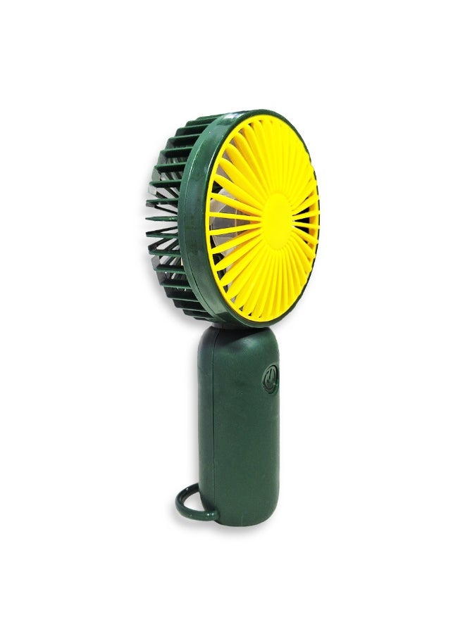 Generic - Mini handheld fan, cute design and colors, small size and easy to carry by hand or put in bag, equipped with USB rechargeable battery, on/off button, multiple air speeds, nice gift for kids and adults - Image 1