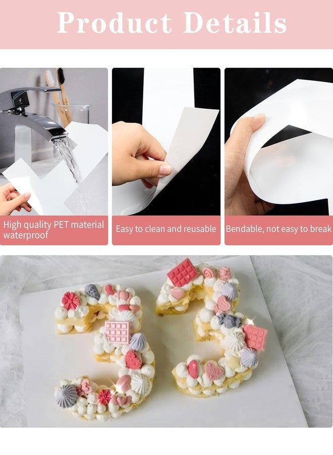EORTA 0-8 Numeral Cake Stencils Molds 12 Inch Arabic Number Dessert Maker Decorative Fillings Layered Kitchen Baking Tools for DIY Wedding Birthday Anniversary, White - Image 5