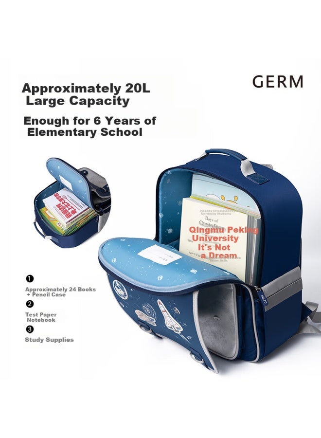 Germ Children's Backpack Primary School Students Spine Protection Lightweight Backpack For Grades 1-6 Boys And Girls Large Capacity Backpack Strawberry Party - Image 3