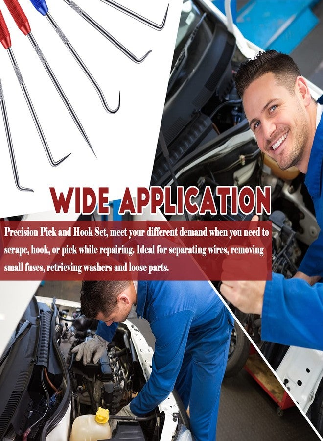 زهاو مجموعة أدوات الكتابة المعدنية Zhehao 4 قطع ذات رأسين، مقاس 8.3 بوصة، خطاف وأداة اختيار، أداة تحديد طرف مستقيم بزاوية 45 درجة و90 درجة، للميكانيكيين أو الفنيين أو الحرفيين - Image 5