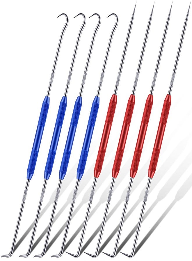 زهاو مجموعة أدوات الكتابة المعدنية Zhehao 4 قطع ذات رأسين، مقاس 8.3 بوصة، خطاف وأداة اختيار، أداة تحديد طرف مستقيم بزاوية 45 درجة و90 درجة، للميكانيكيين أو الفنيين أو الحرفيين - Image 1