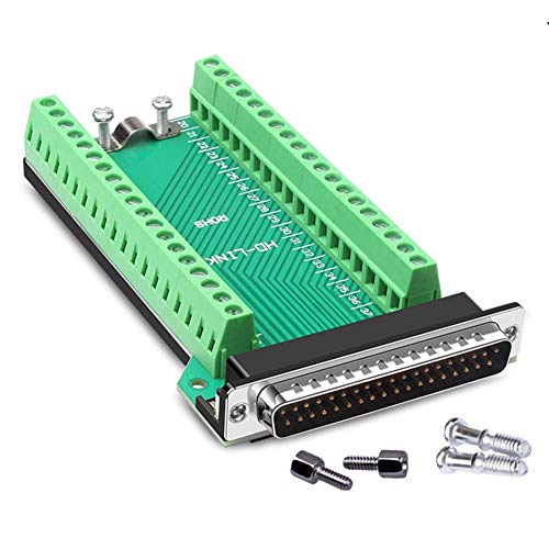 ANMBEST DB37 Solderless RS232 D-SUB Serial to 37-pin Port Terminal Male Adapter Connector Breakout Board - Image 1