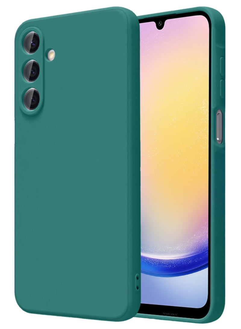 CATANES Liquid Silicone Case for Samsung Galaxy A25 Protective Phone Case with Soft Anti-Scratch Microfiber Lining Utra Slim Drop Protection Phone Cover - Green - Image 2