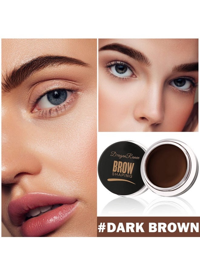 IONSGAKO - Eyebrow Pomade Brow Gel Pomade,Long Lasting Waterproof and Enhancers Eyebrow Soft Smooth,Eyebrow Makeup Gel with Eyebrow Brush for Girls and Women-Dark Brown - Image 1