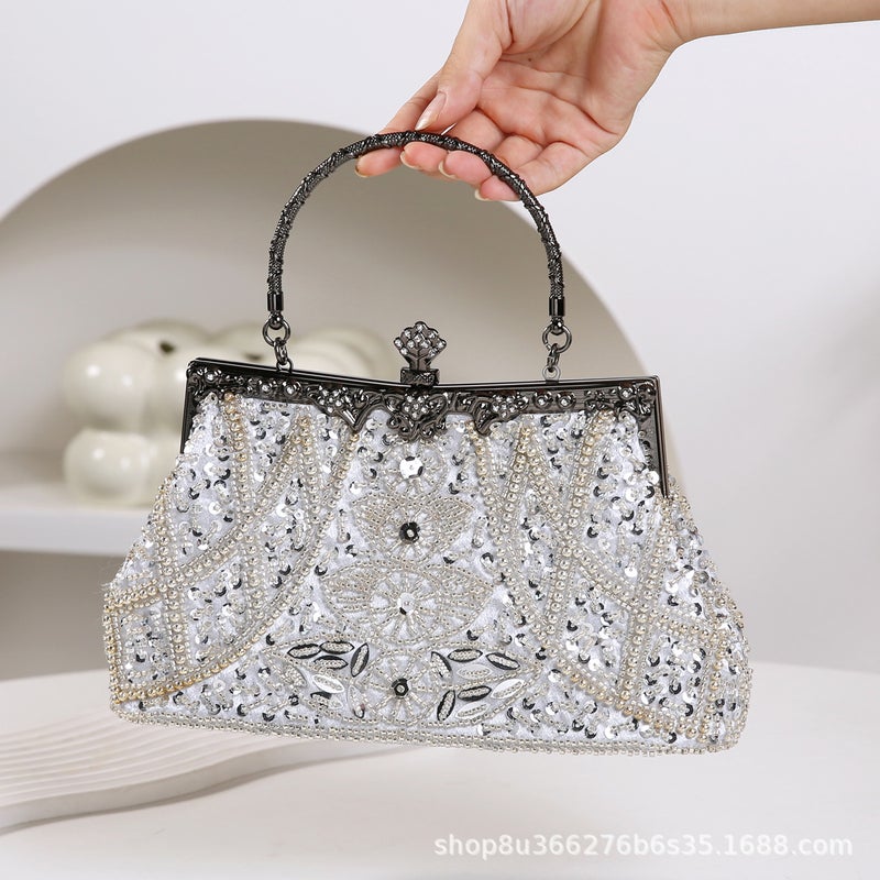 Evening Makeup Bag Embroidered Bead Bag Embroidered Cheongsam Bag Women'S Bag Evening Bag Embroidered Handbag 1203D Large - Image 1