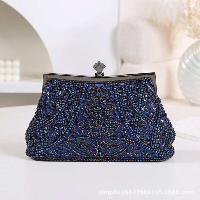Evening Makeup Bag Embroidered Bead Bag Embroidered Cheongsam Bag Women'S Bag Evening Bag Embroidered Handbag 1203D Large - Image 3