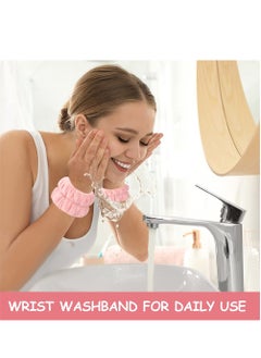 Excefore Face Wash Wristbands, Wrist Towels Bands for Washing Face Microfiber Wrist Spa Wristbands Absorbent Face Whishing Wristbands for Women Girls Prevent Water Spilling Down from Your Arms (8 Pcs)  - Image 5